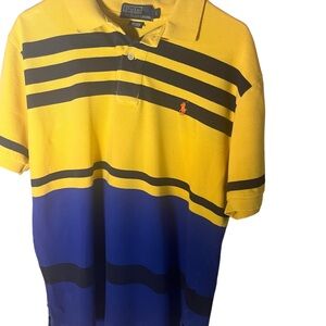 Polo Ralph Lauren Sz L  Yellow Blue Black Polo Style